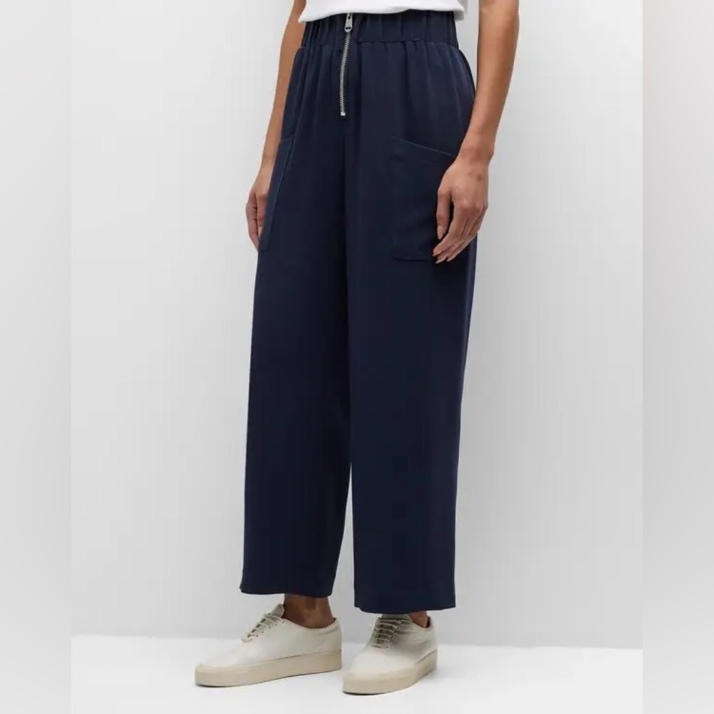 CINQ À SEPT 
Augustine Crepe Cropped Wide-Leg Pants